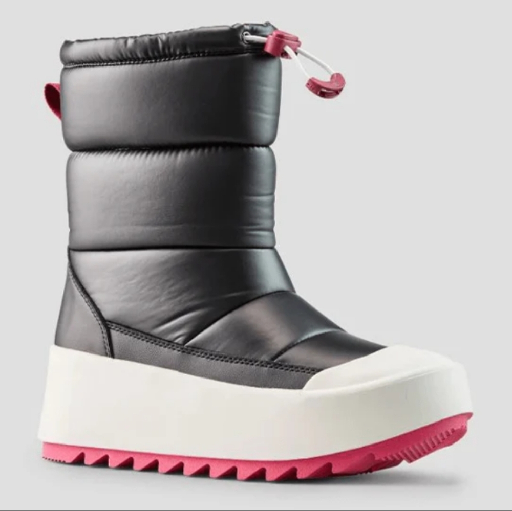 Cougar Meteor Pull On Insulated Quilted Cold Weather Boot in Black Matte.Size 10